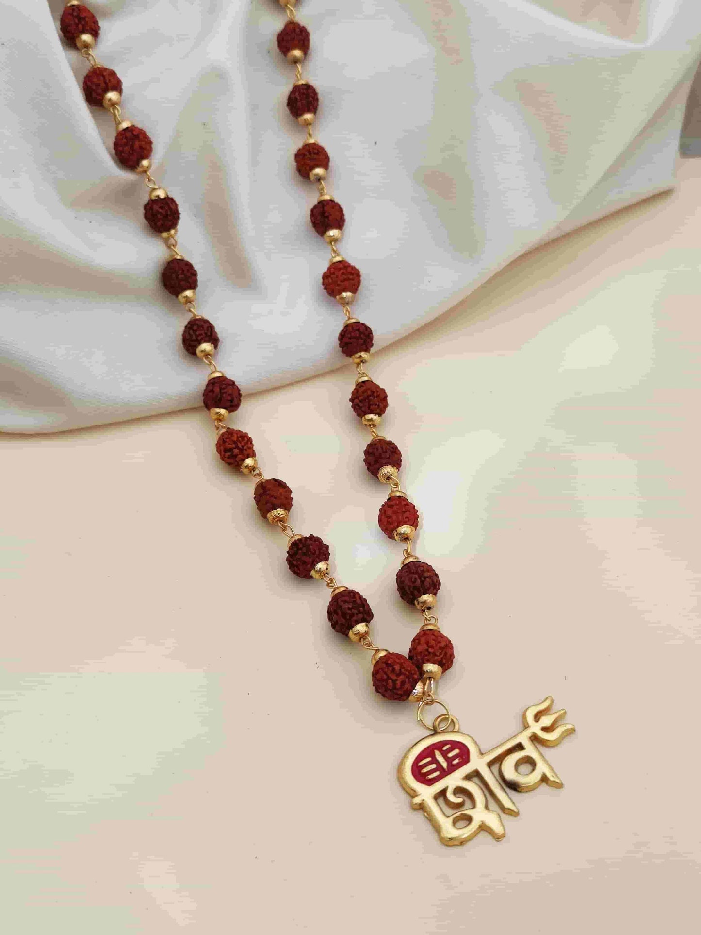Rudraksha Mala (Certified) with Shiva Pendant
