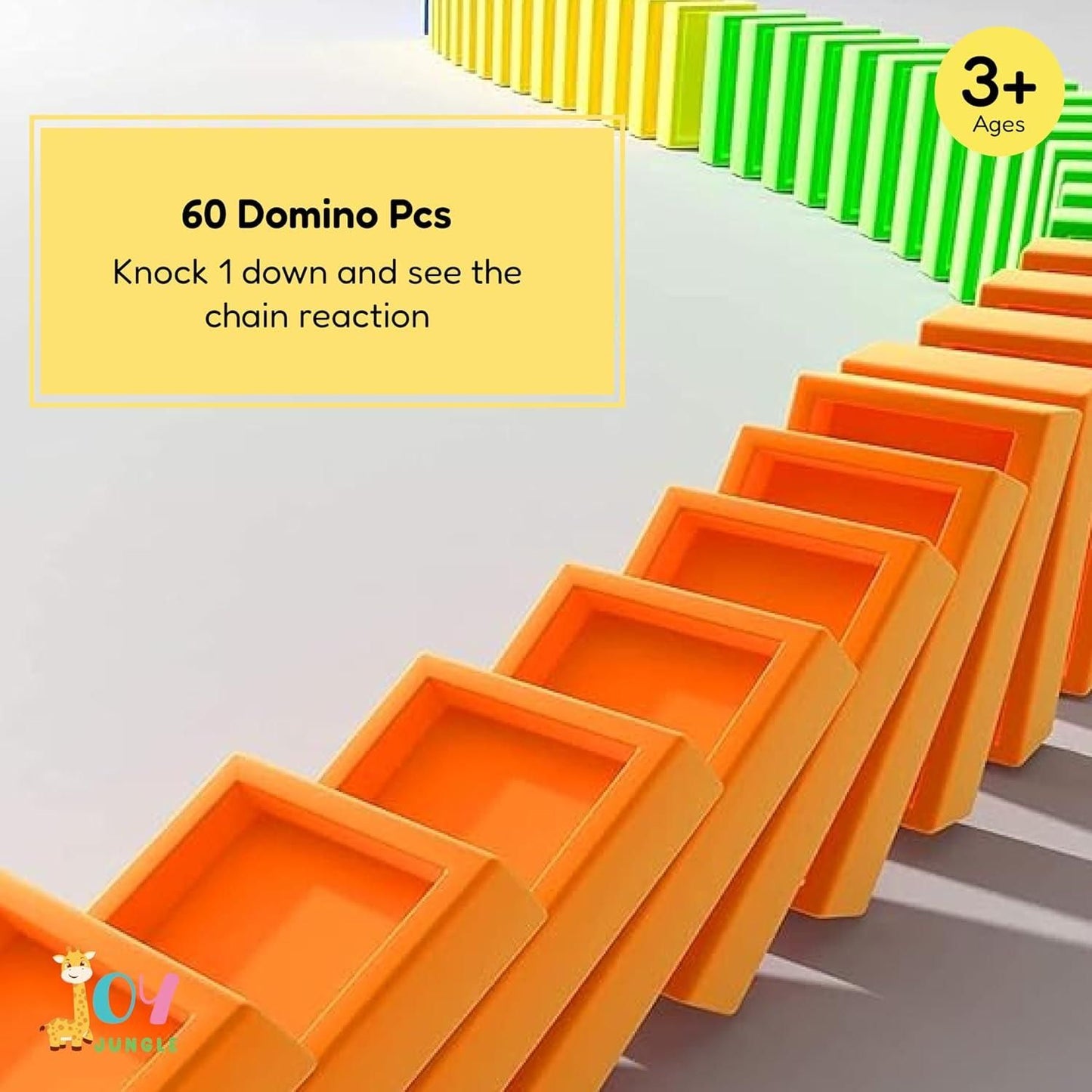 Train Toy Domino Set for Kids. BPA-Free Plastic with Sound Effects.